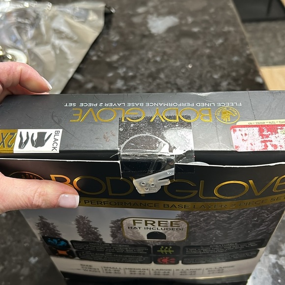 NEW MENS BODY GLOVE 3 PIECE SET PERFORMANCE FLEECE LINED BASE LAYER BLACK - Picture 5 of 5